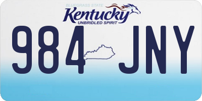 KY license plate 984JNY