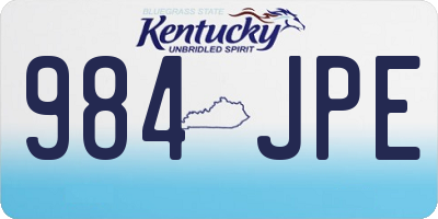 KY license plate 984JPE