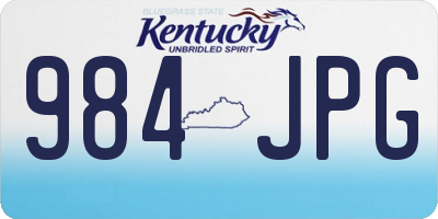 KY license plate 984JPG