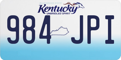 KY license plate 984JPI