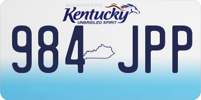KY license plate 984JPP