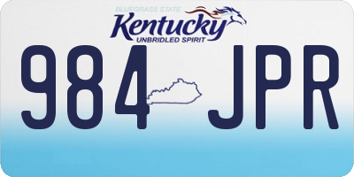KY license plate 984JPR