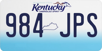 KY license plate 984JPS