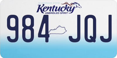 KY license plate 984JQJ