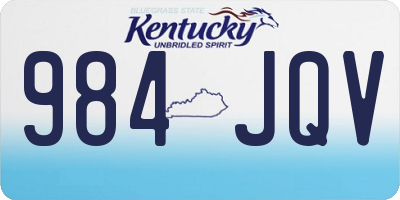 KY license plate 984JQV