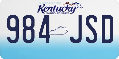 KY license plate 984JSD