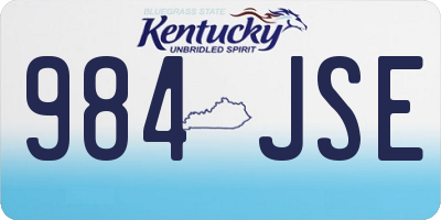 KY license plate 984JSE