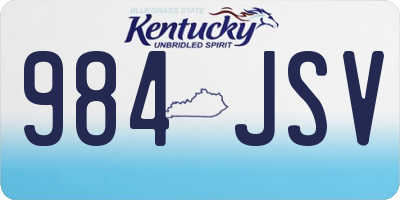 KY license plate 984JSV