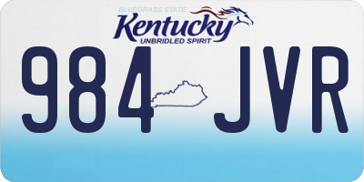 KY license plate 984JVR