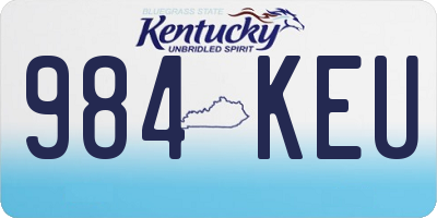 KY license plate 984KEU