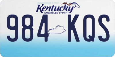 KY license plate 984KQS