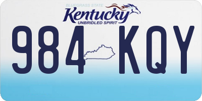 KY license plate 984KQY