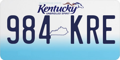 KY license plate 984KRE