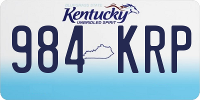 KY license plate 984KRP