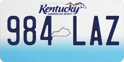 KY license plate 984LAZ
