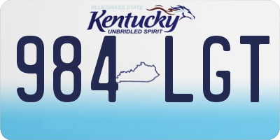 KY license plate 984LGT