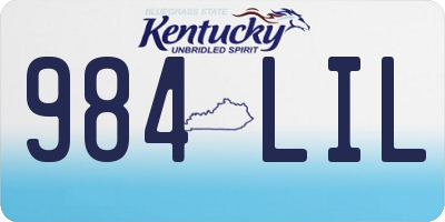 KY license plate 984LIL