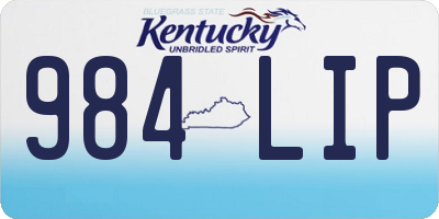 KY license plate 984LIP