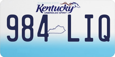KY license plate 984LIQ