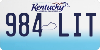 KY license plate 984LIT