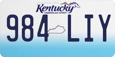 KY license plate 984LIY