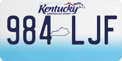 KY license plate 984LJF