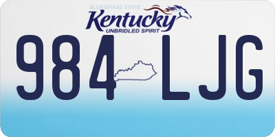 KY license plate 984LJG