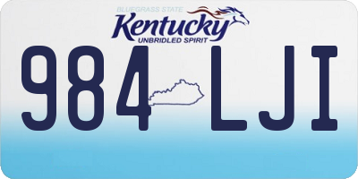 KY license plate 984LJI