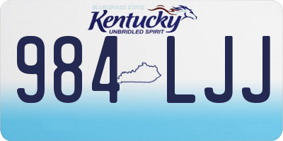 KY license plate 984LJJ