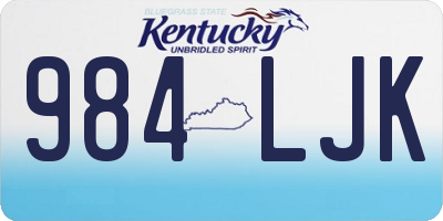 KY license plate 984LJK