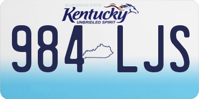 KY license plate 984LJS