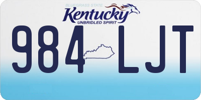 KY license plate 984LJT