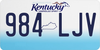 KY license plate 984LJV