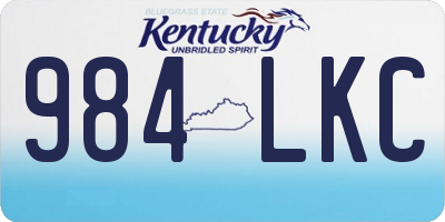 KY license plate 984LKC