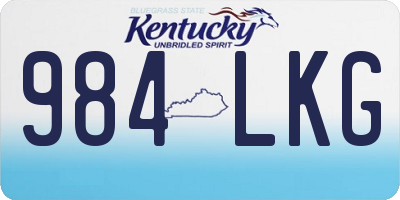 KY license plate 984LKG