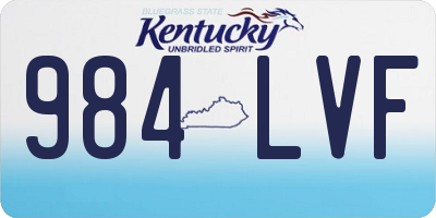KY license plate 984LVF