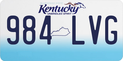 KY license plate 984LVG