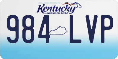 KY license plate 984LVP