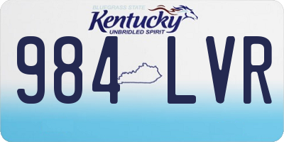 KY license plate 984LVR