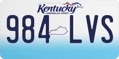 KY license plate 984LVS