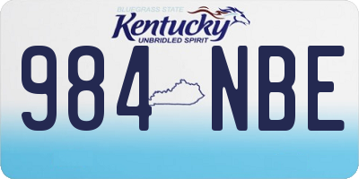 KY license plate 984NBE