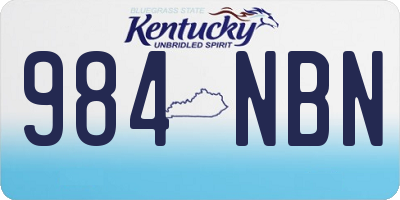 KY license plate 984NBN
