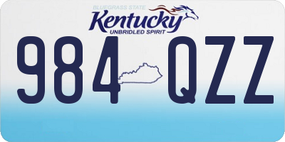 KY license plate 984QZZ
