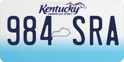 KY license plate 984SRA