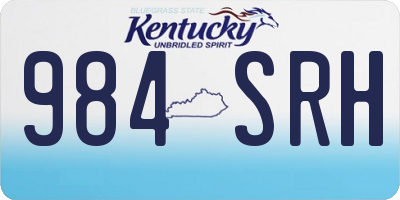 KY license plate 984SRH