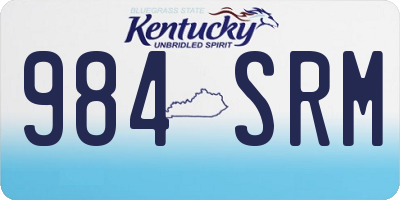 KY license plate 984SRM