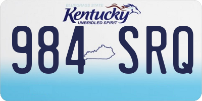 KY license plate 984SRQ