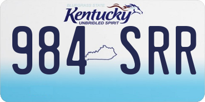 KY license plate 984SRR