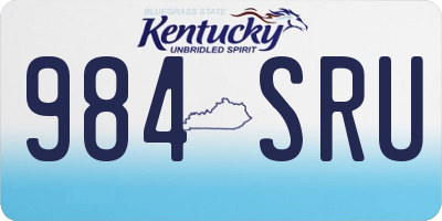 KY license plate 984SRU