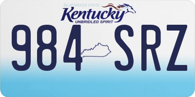 KY license plate 984SRZ